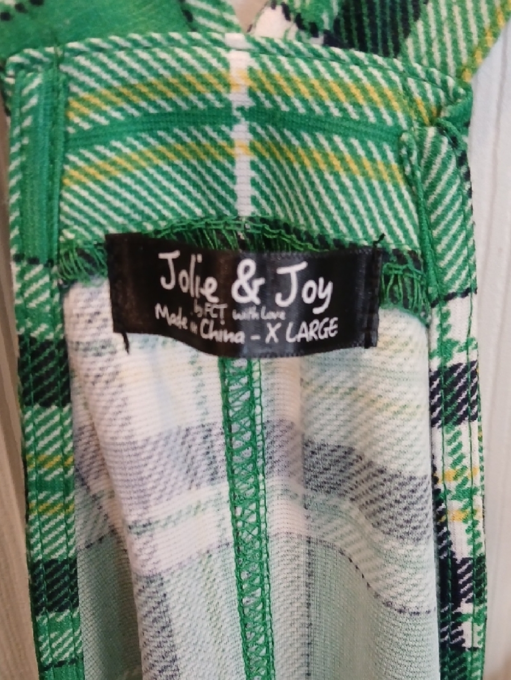 Green Plaid Suspender Skirt - Picture 2 of 5